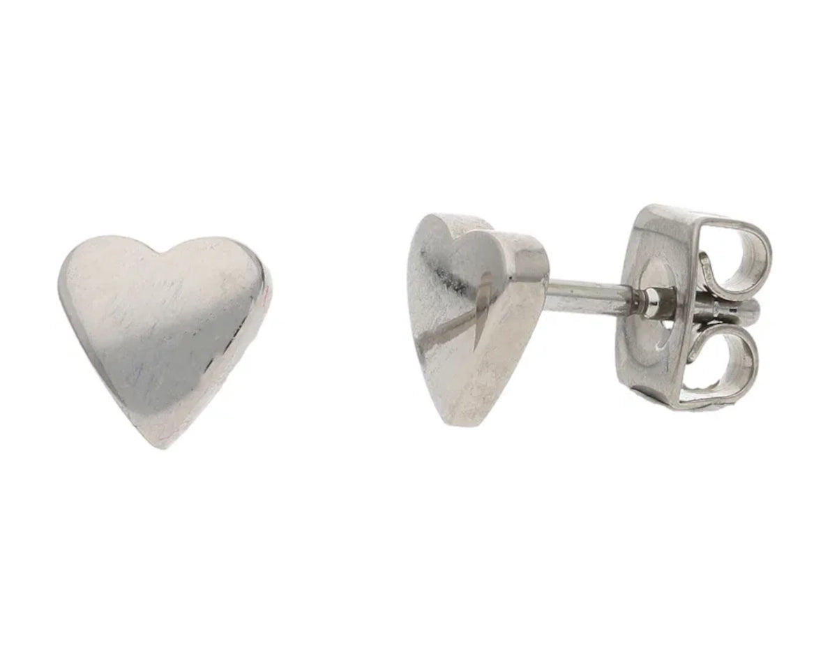 Titanium Stud Earrings, Heart - Boccia Jewelry Model: 05092-01