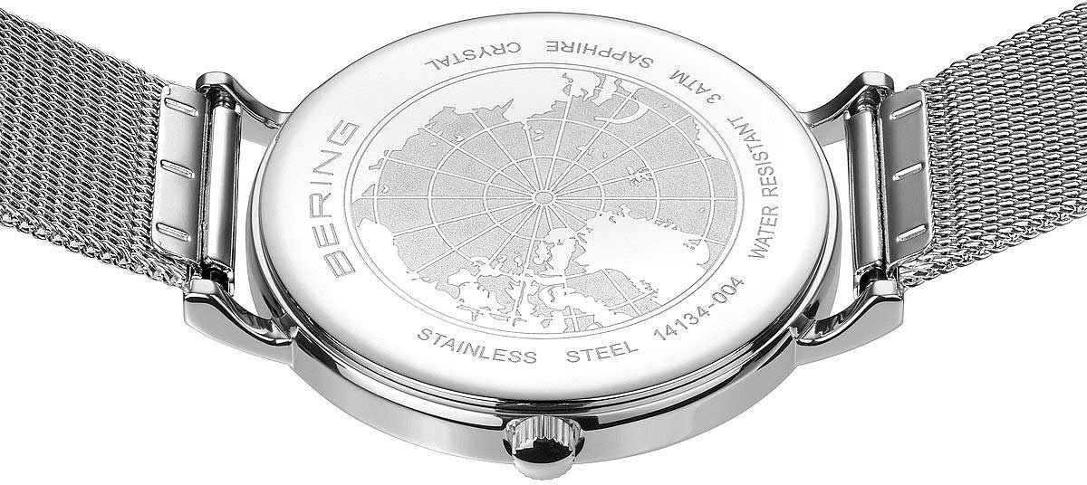 Montre pour femme Bering 14134-008 • Verre saphir • Bracelet milanais