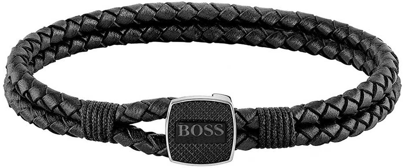 Boss Jewelry 1580047M Leather Bracelet - Black