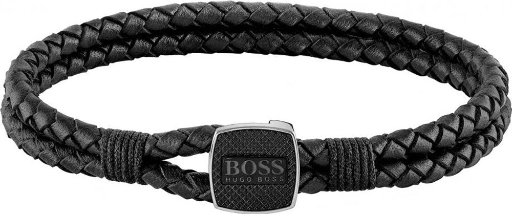 Boss Jewelry 1580467M - THAD CLASSIC Geflochtenes Lederarmband
