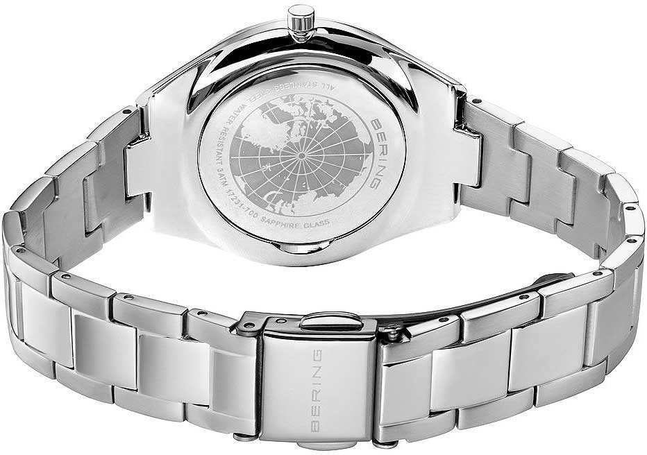 Bering Ultra Slim 17231-700 Women's Watch • Scratch-resistant sapphire crystal • Flat design