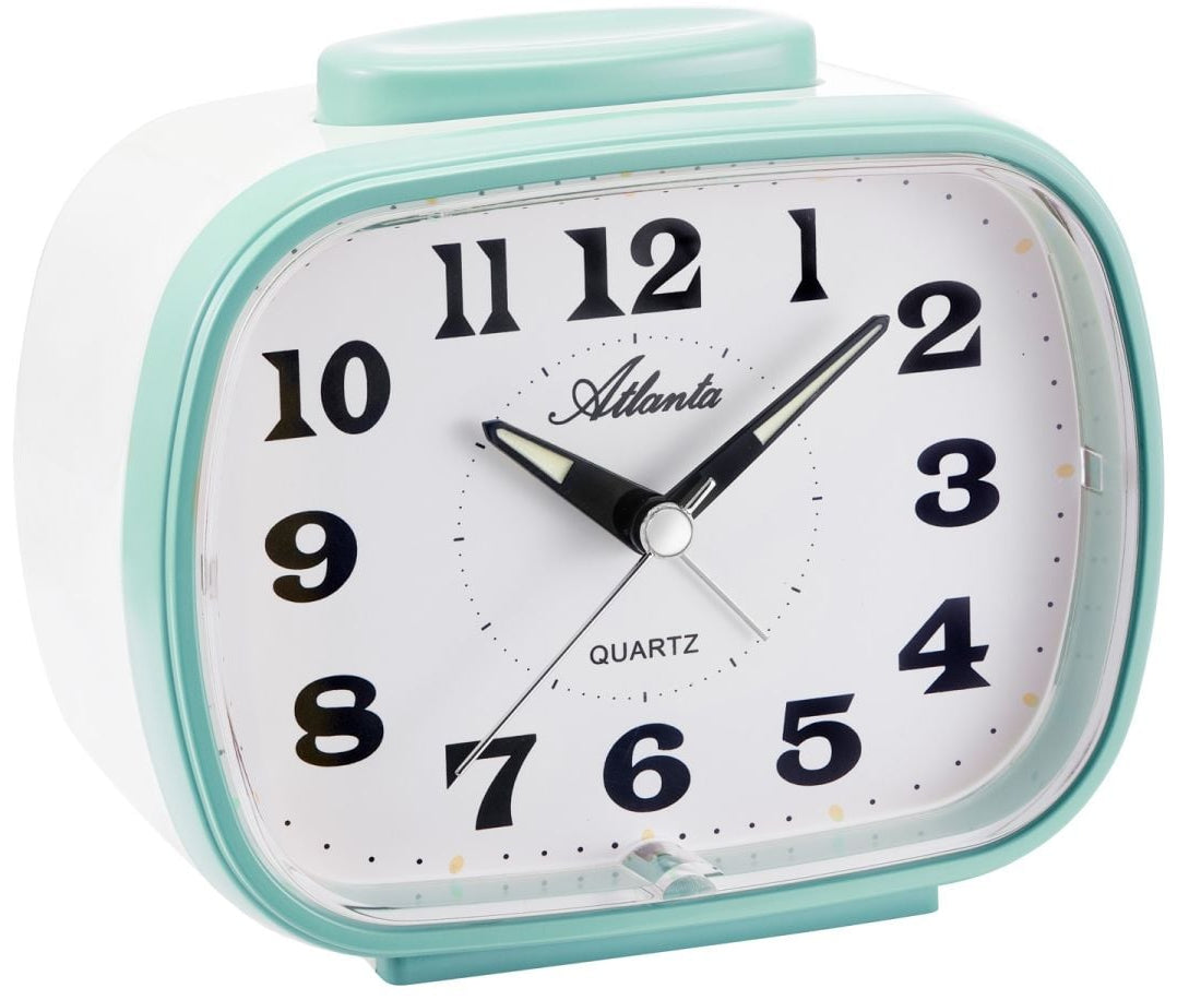 Atlanta Quartz Alarm Clock Analog 11.5x9cm Plastic • Bell signal • Crescendo alarm