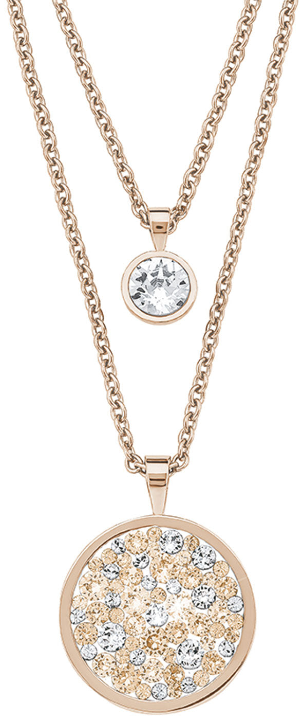 Zweireihige Halskette mit runden Anhängern von s.Oliver Jewelry.