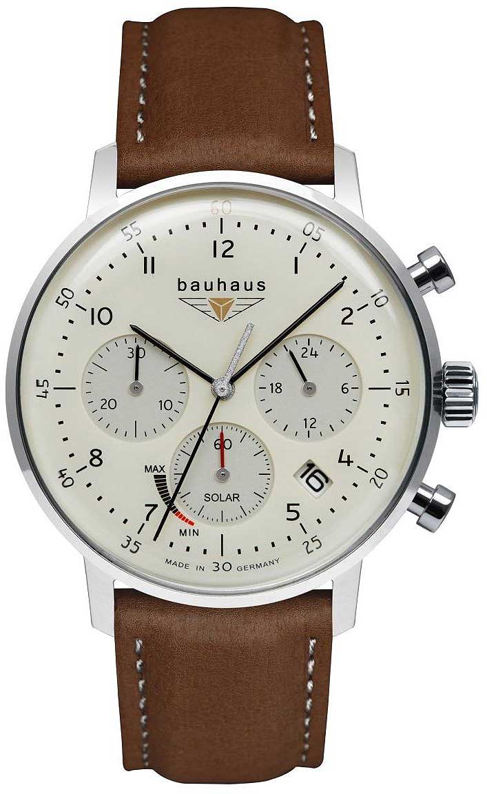 Bauhaus Dessau 2086-5 Herrenuhr • Minimalistisches Design • Solar-Antrieb