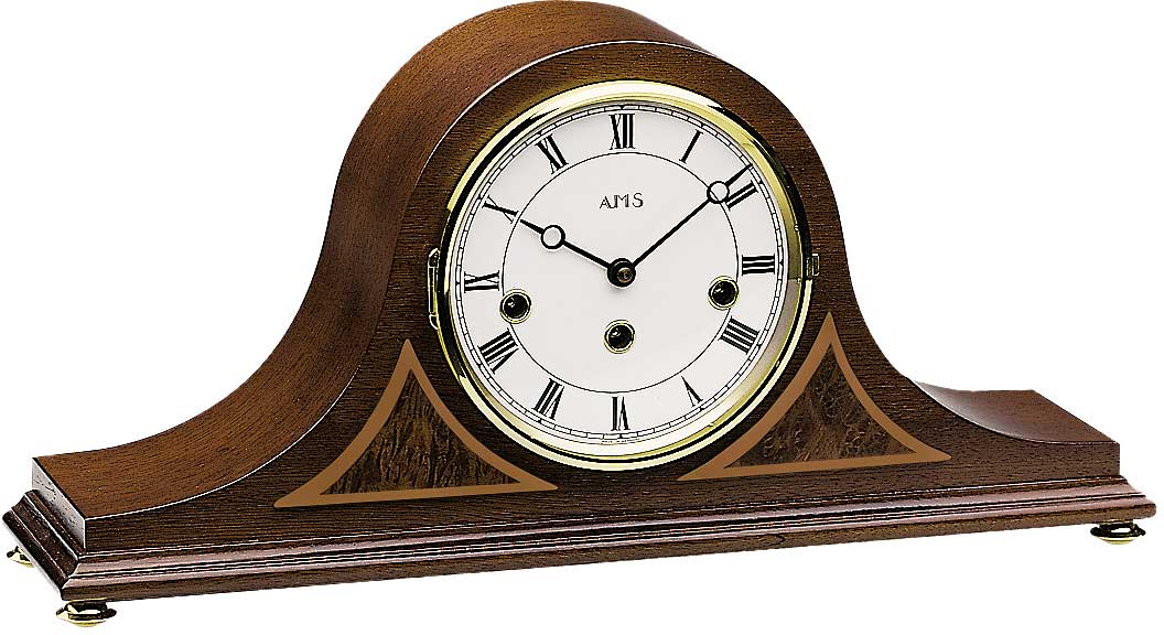 AMS Wooden Mantel Clock • Mechanical 8-day movement • Westminster chime • Classic design