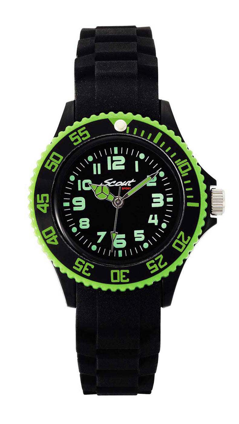 Scout 280303000 Jungen Uhr • Robustes Mineralglas • Kinderfreundliches Silikonband