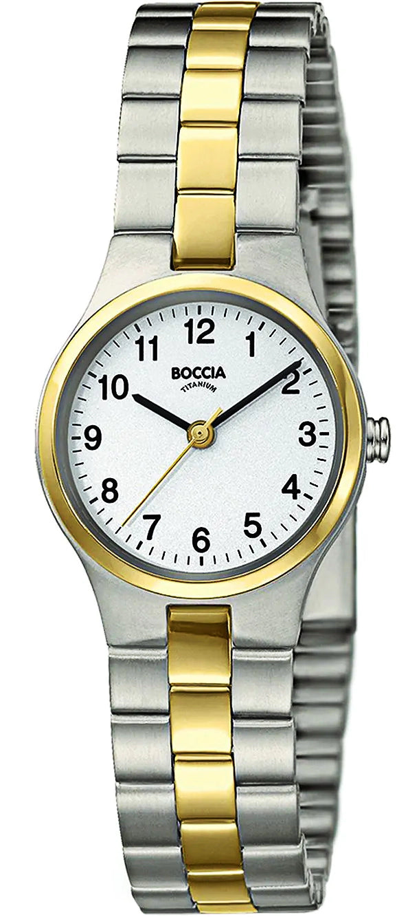 Boccia 3082-05 Damenuhr • Hautfreundliches Reintitan • Extrem leicht & robust