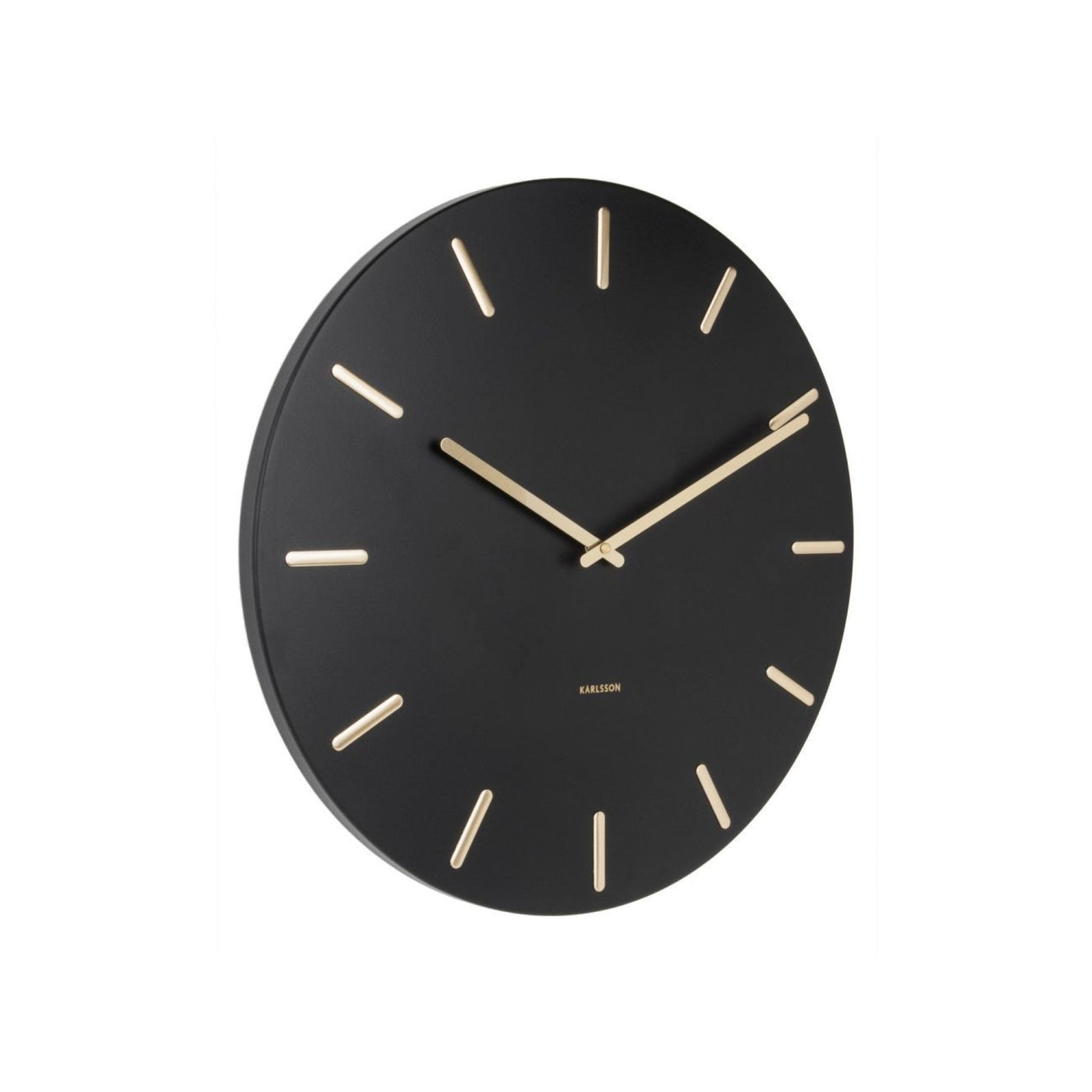 Karlsson Wanduhr 45 cm Ø Metall • Geräuschloses Quarz-Uhrwerk • Modernes Design