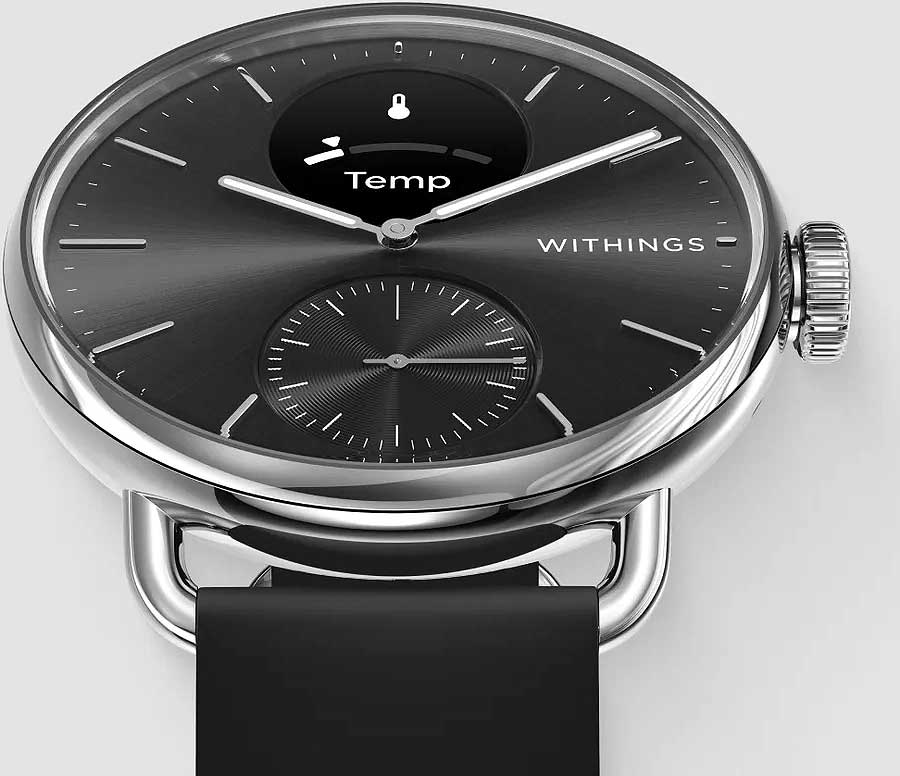 Withings ScanWatch 2 HWA10-MODEL 1-ALL-INT Unisex Uhr • Klinisch validiertes EKG • 35 Tage Akkulaufzeit