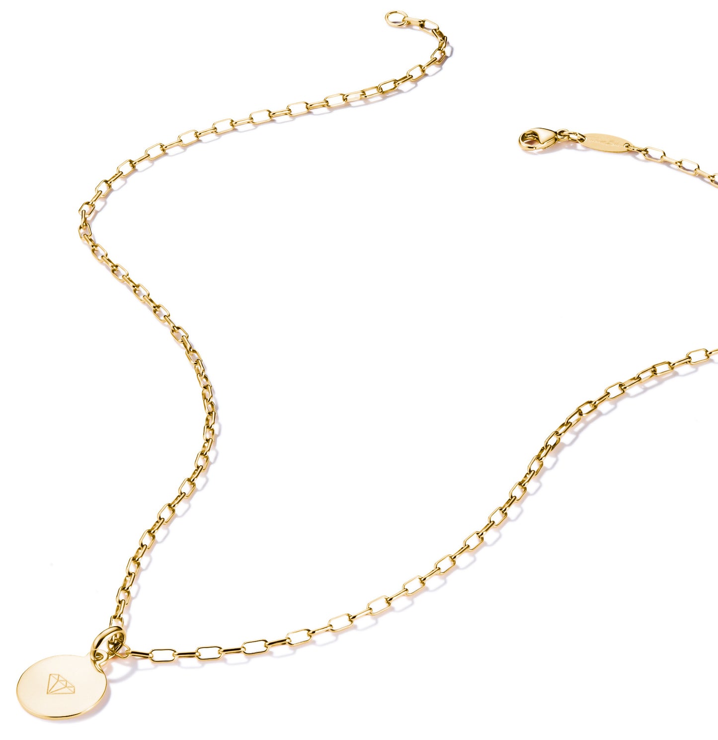 Thomas Sabo Charm Necklace Paperclip Gold Plated 70 cm Length