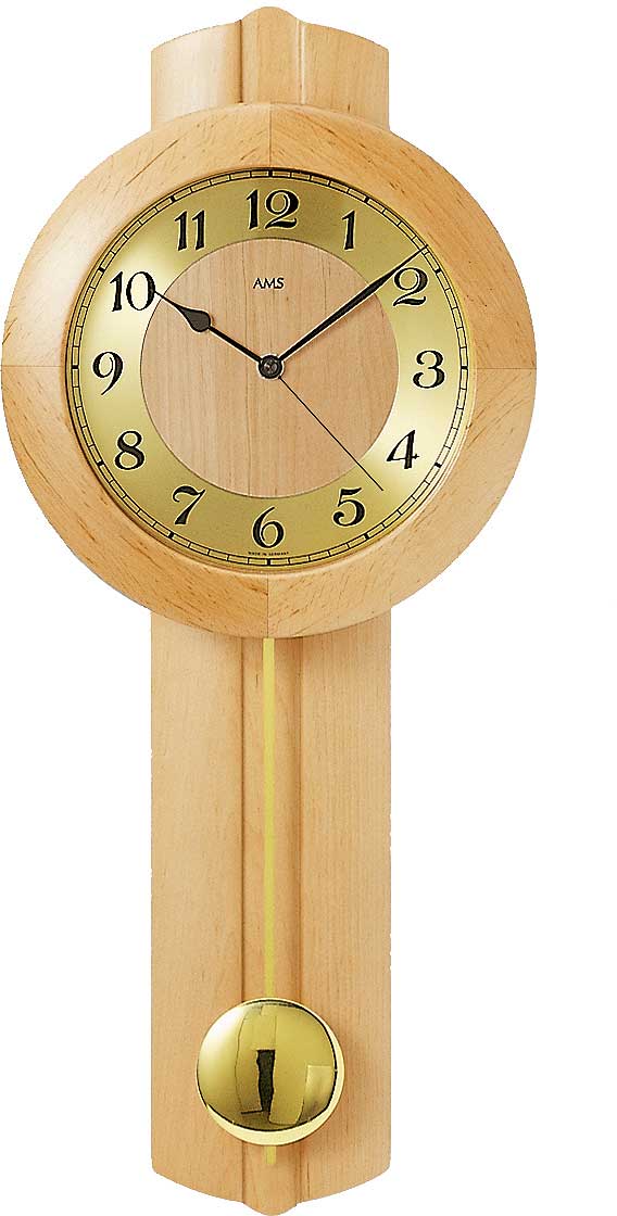 Horloge murale AMS 62x25x10 cm Bois • Radio-pilotée • Bois massif