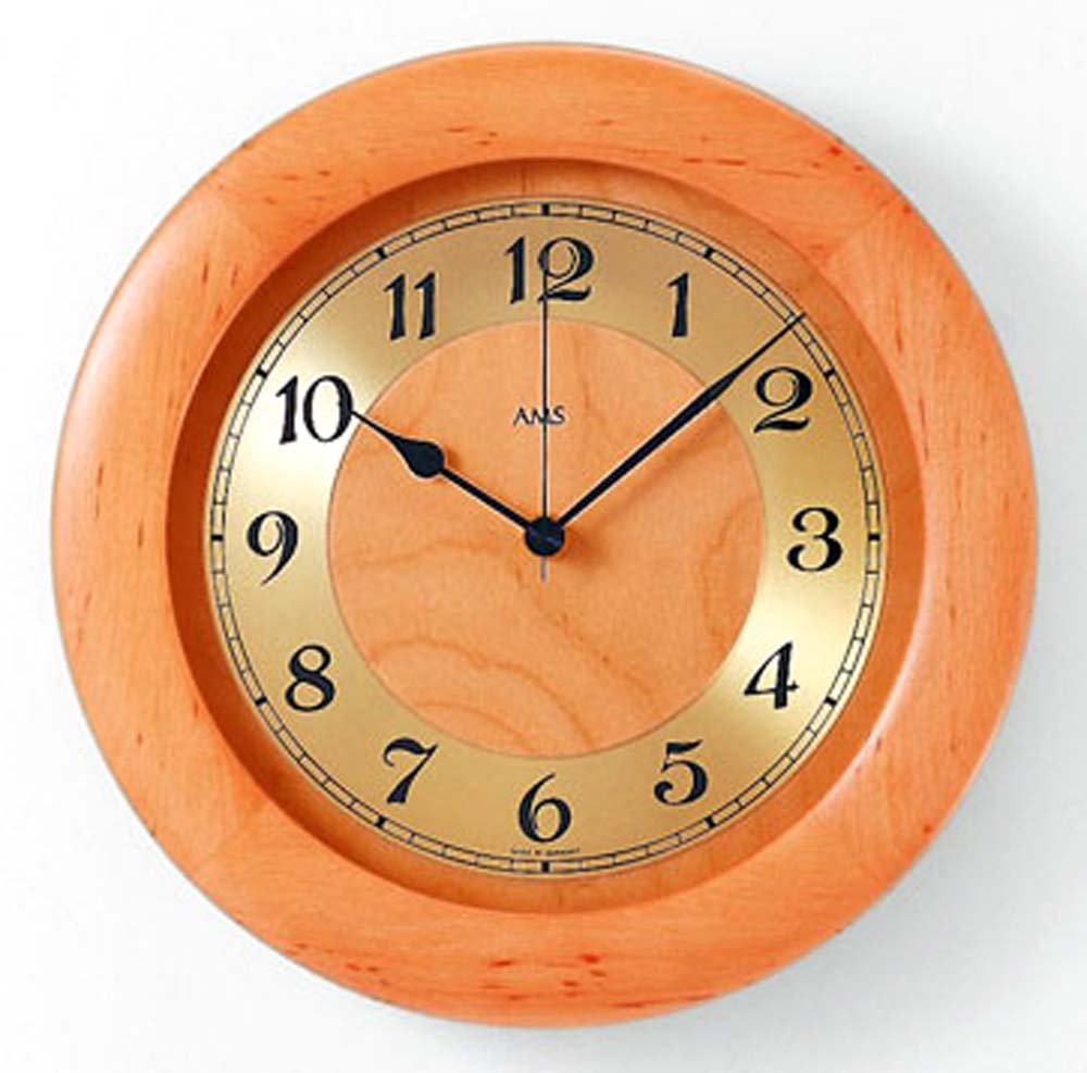Horloge murale AMS 30 cm Ø Aulne • Mouvement radio-piloté précis • Design intemporel