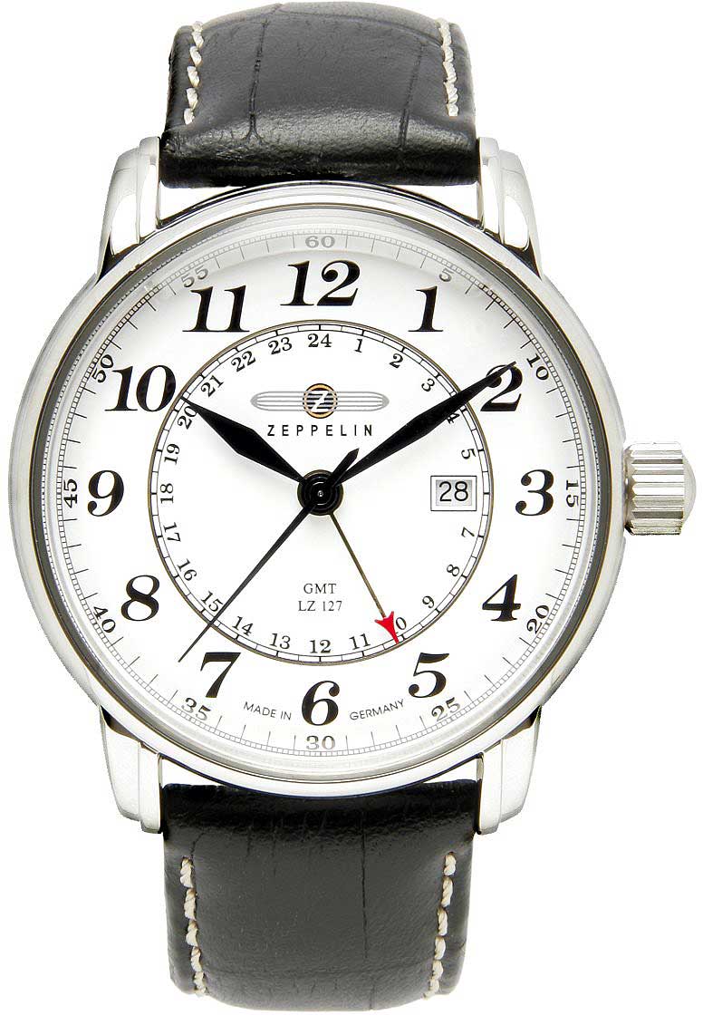 LZ 127 Graf Zeppelin 7642-1 Men's Watch • GMT Function • Swiss Movement