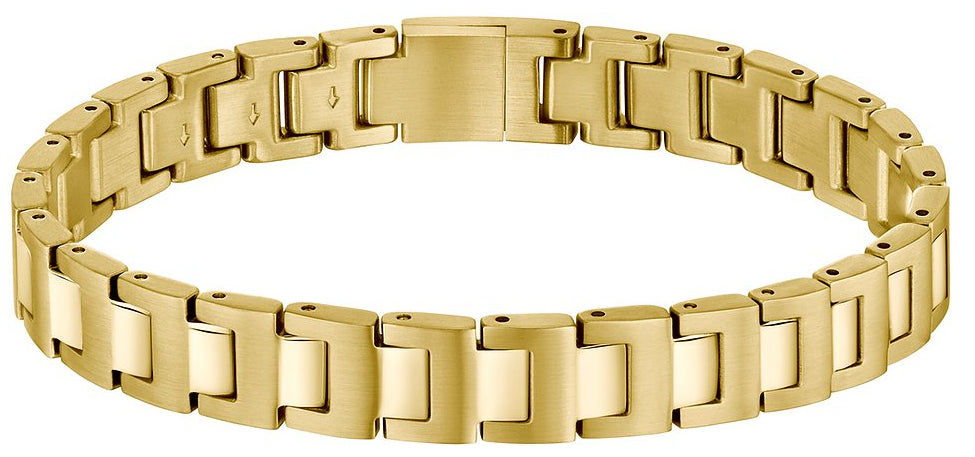 Boss Candor Jewelry Men's Bracelet, IP Gold-Plated Stainless Steel, Magnetic Clasp, 19 cm - Boss Model: 1580753