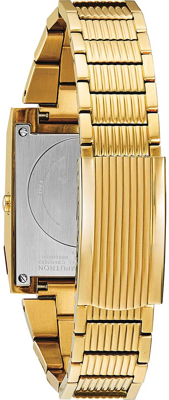 Bulova Computron 97C110 Herren Uhr • Digitalanzeige • Edelstahl