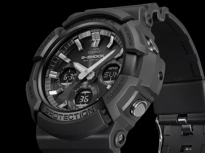 Casio G-Shock GAW-100B-1AER Herren Uhr • Funksolar • Robustes Resin-Gehäuse • 20 Bar Wasserdicht