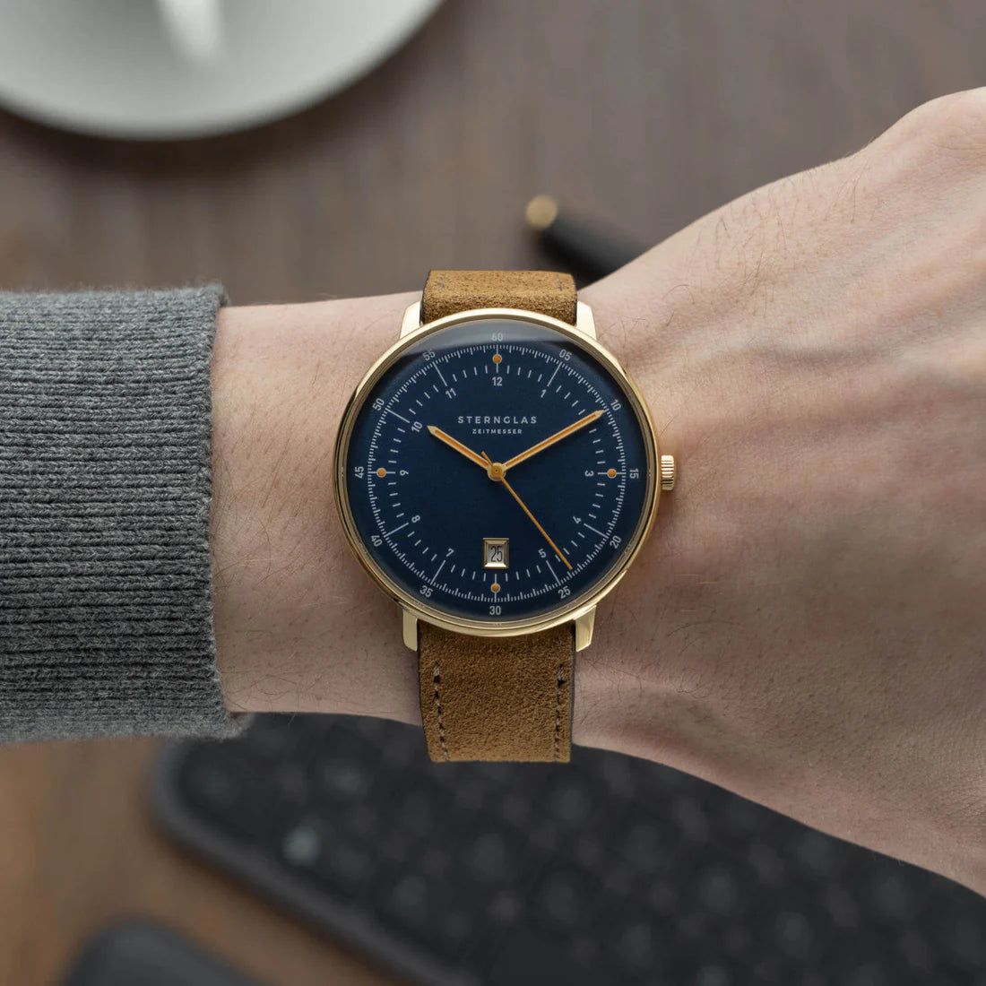 Sternglas Hamburg S01-HH07-HE01 Herrenuhr • Schweizer Quarzwerk • Saphirglas