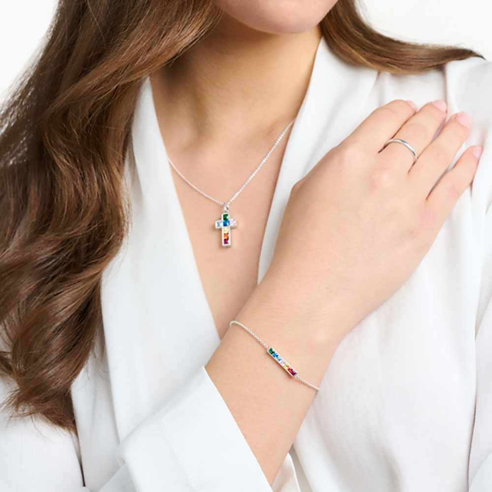 Armband mit bunten Steinen - 925 Sterlingsilber