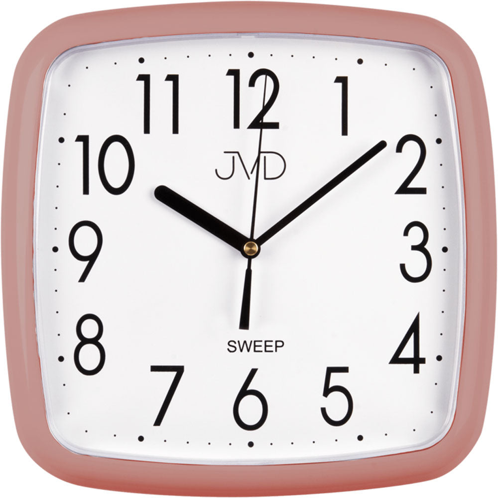 Horloge murale JVD 25x25x3,2 cm plastique • Accroche-regard moderne • Mouvement à quartz fiable