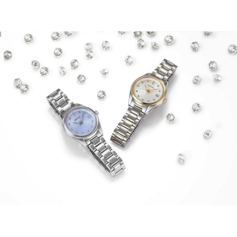 Seiko SUR581P1 Ladies' Watch • 12 Diamonds • Sapphire Crystal