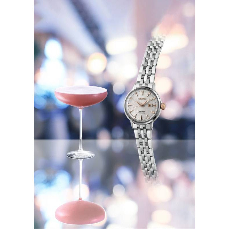 Seiko Presage Cocktail Time SRE009J1 Damen Uhr • Automatikwerk • Zifferblatt mit Diamanten