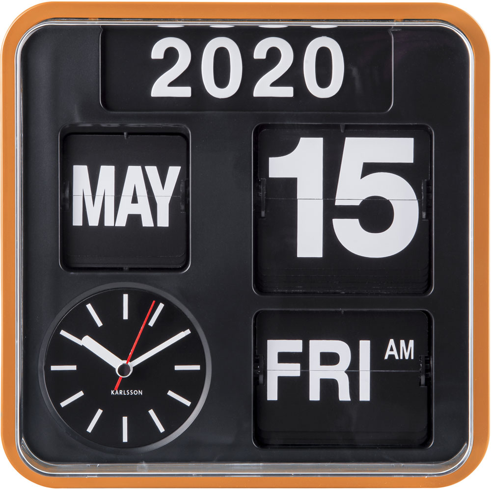 Horloge murale Karlsson 24,5x24,5x10 cm plastique • Design flip moderne • Utilisation polyvalente