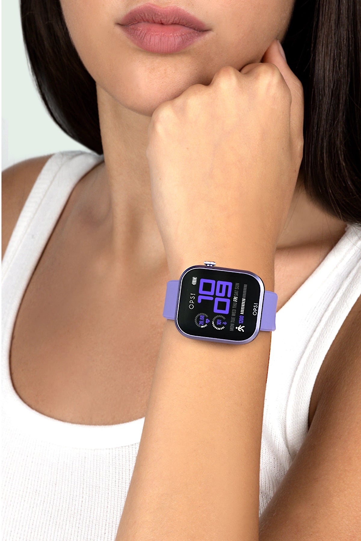 OPS! Smart Call Pro OPSSW-56 Damen Uhr • AMOLED Display • Lila