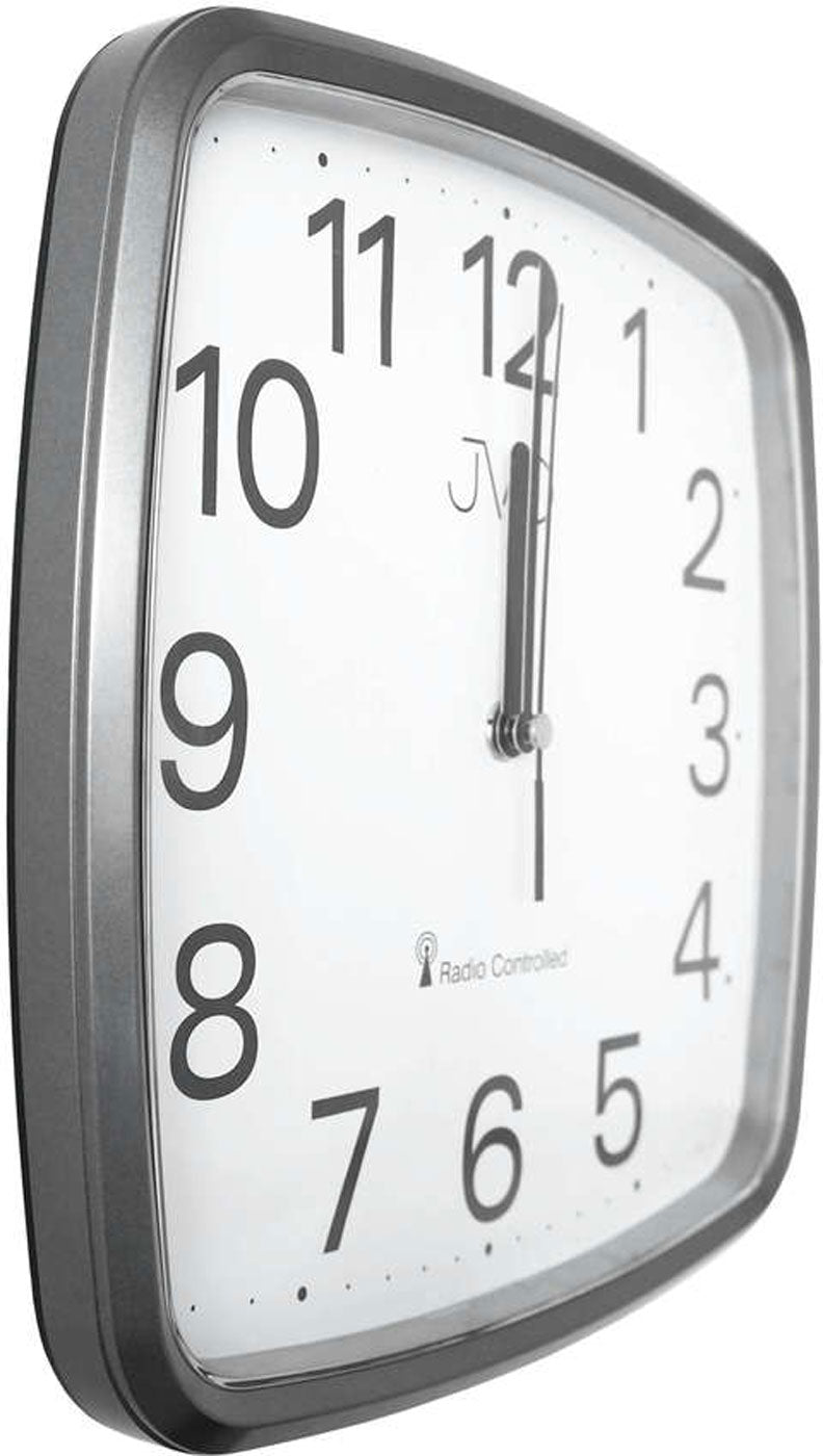 Horloge murale JVD 24x24x4,5 cm plastique • Radiopilotée • Design intemporel