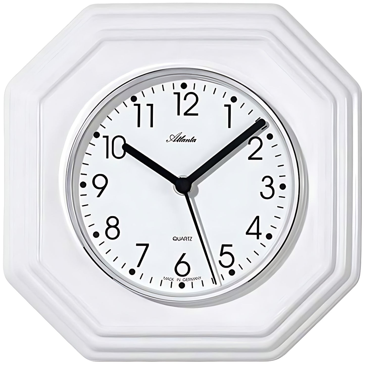 Atlanta Wall Clock 23.5x23.5 cm Ceramic • Elegant Design • Precise Quartz Movement