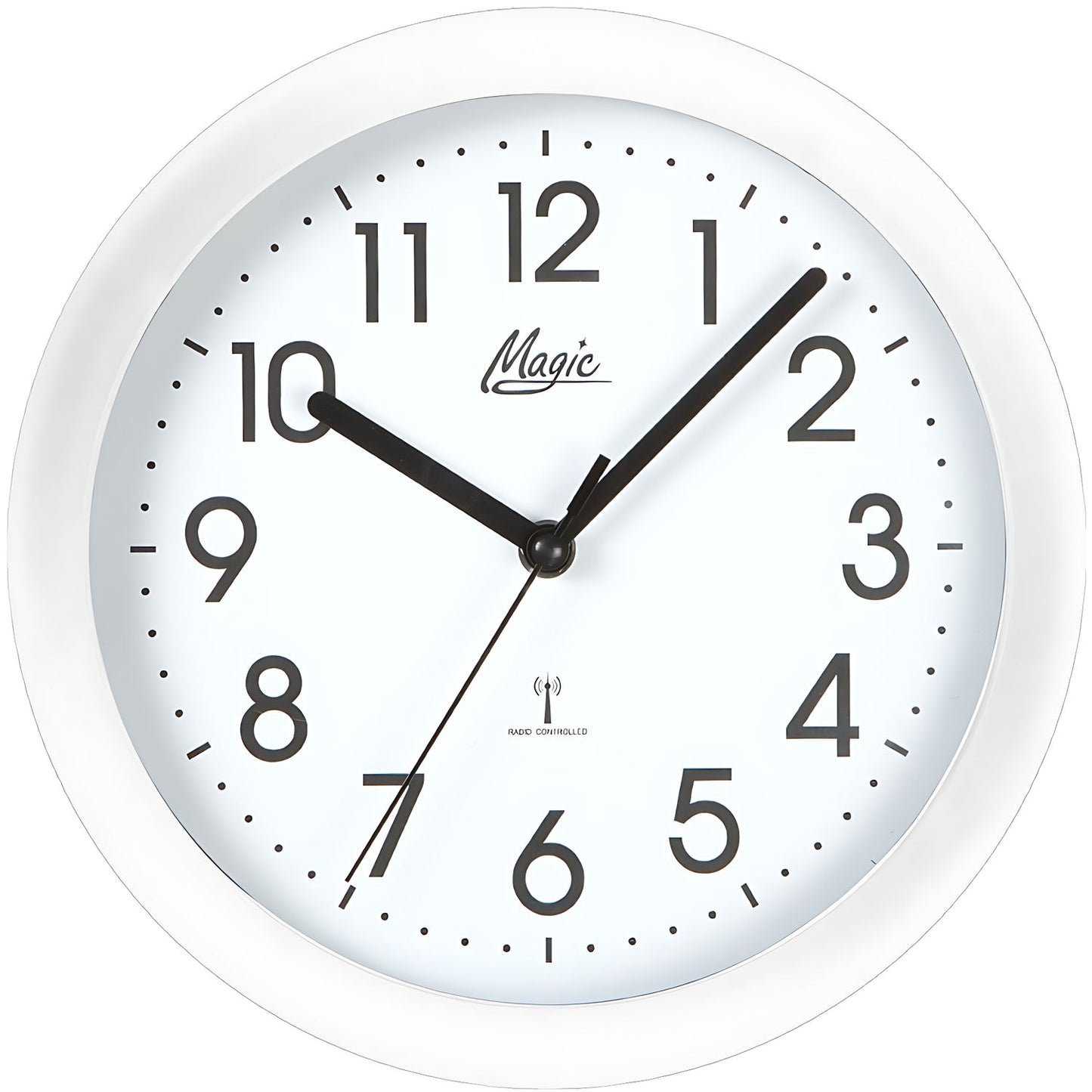 Atlanta Wall Clock 25 cm Ø Plastic • Modern Radio-Controlled Movement • Clear Readability
