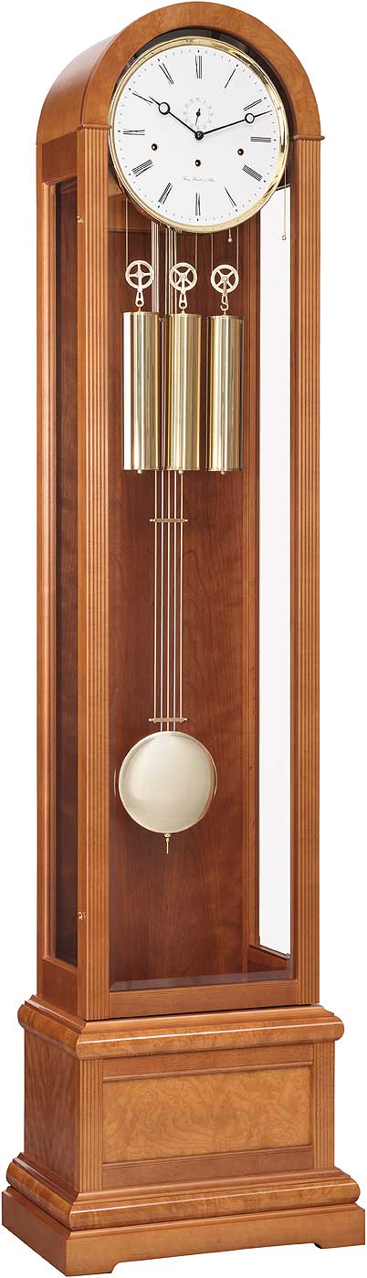 Horloge de parquet Hermle 193x52x32 cm bois • Carillon Westminster • Arrêt de nuit