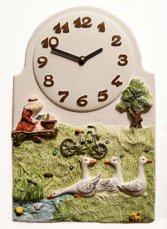 Terrastudio Wall Clock 35x23 cm Ceramic • Handmade • Made in Germany
