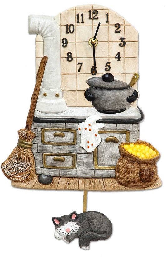 Terrastudio Wanduhr 28x23 cm Keramik • Handbemalt • Geräuschlos