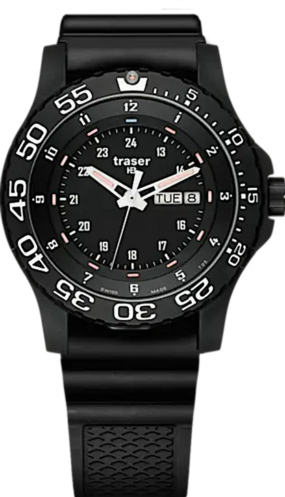 Traser P66 Elite Red 100378 Men's Watch • trigalight technology • Sapphire Crystal