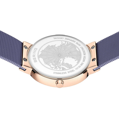 Bering Classic 10135-968 Damenuhr • Kratzfestes Saphirglas • Feines Milanaise-Armband