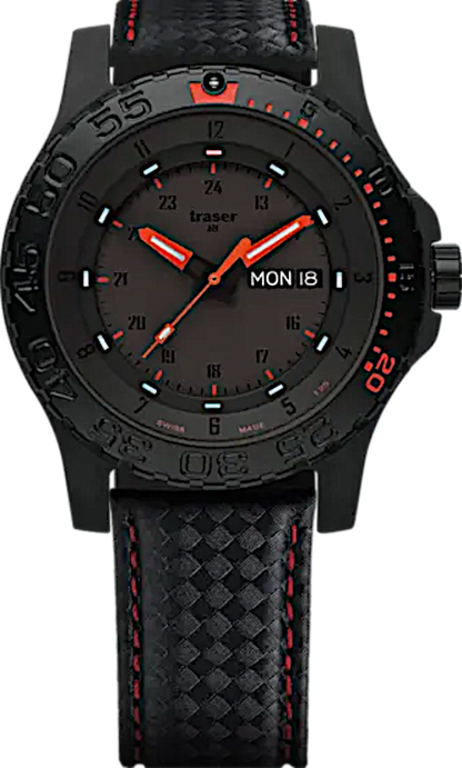 Traser P66 Red Combat 105502 Men's Watch • trigalight • Sapphire Crystal