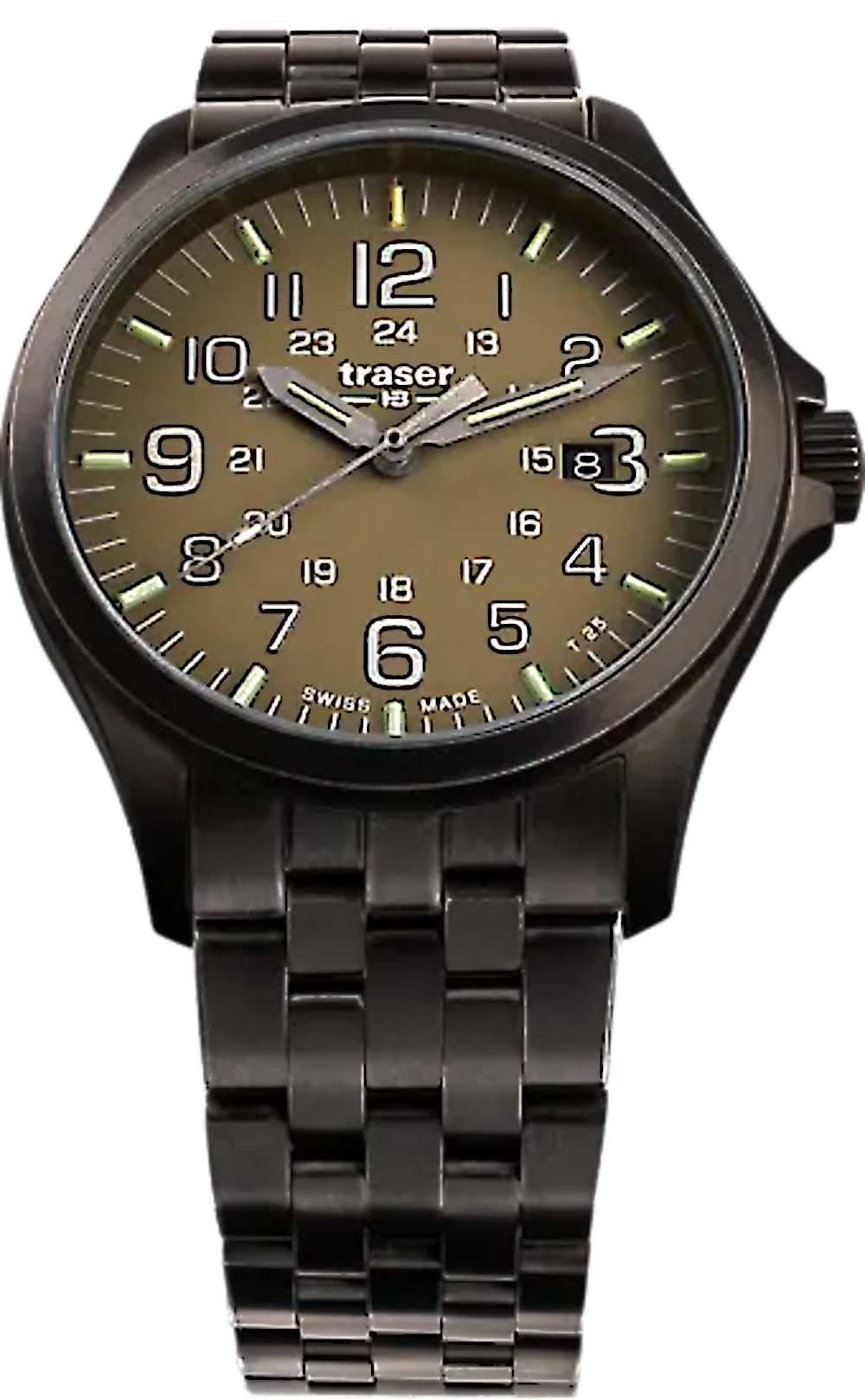 Traser P67 Officer Pro Gunmetal 108738 Men's Watch • trigalight • Sapphire Glass