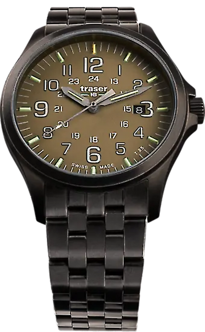 Traser P67 Officer Pro Gunmetal 108738 Men's Watch • trigalight • Sapphire Glass