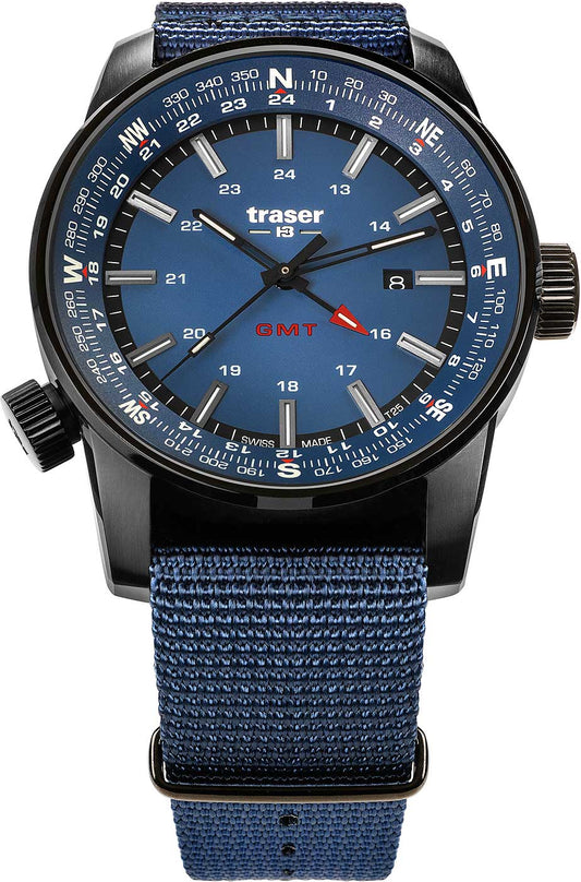 Traser P68 Pathfinder GMT 109034 Watch • trigalight technology • GMT function