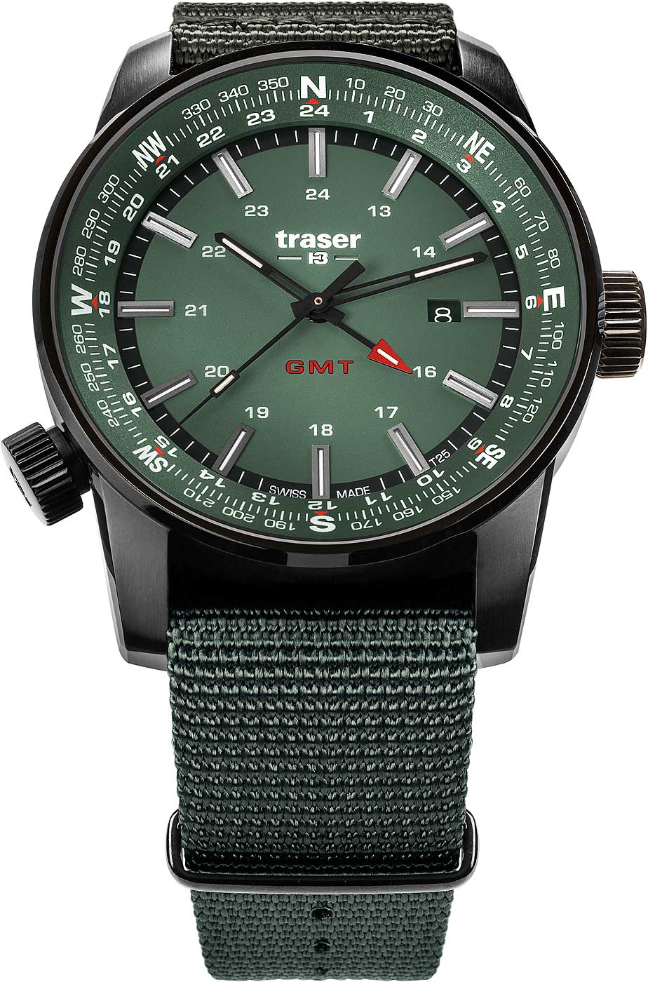 Traser P68 Pathfinder GMT 109035 Men's Watch • Swiss Made Quartz • Sapphire Crystal