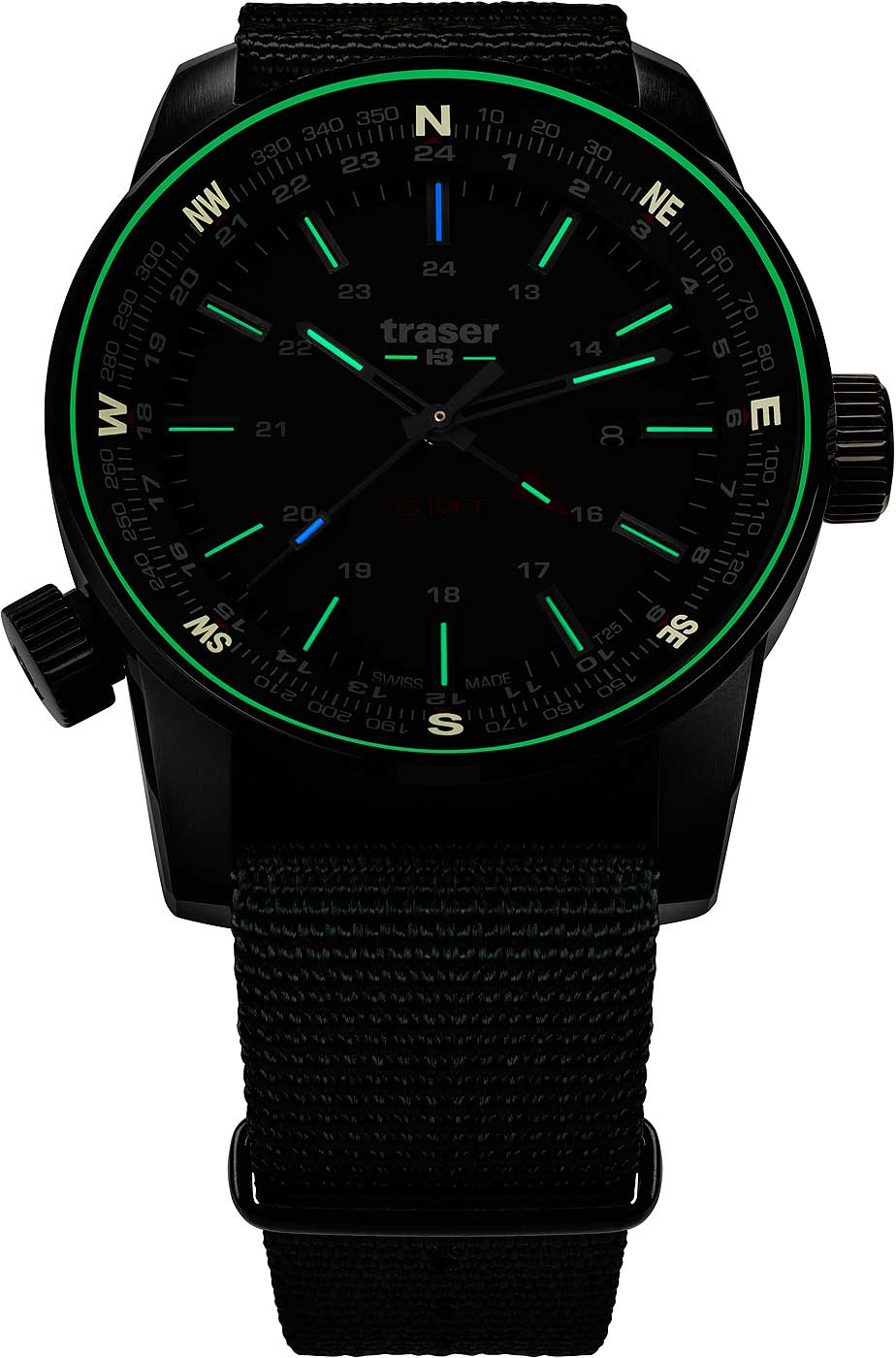 Traser P68 Pathfinder GMT 109035 Men's Watch • Swiss Made Quartz • Sapphire Crystal