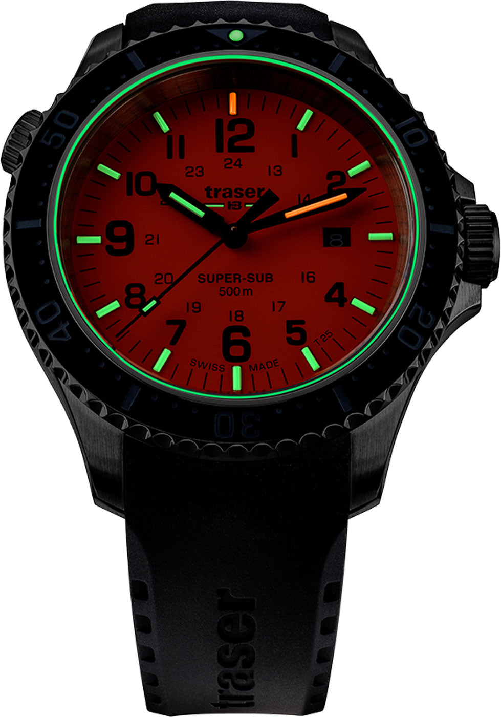 Traser P67 Diver 109380 Men's Watch • trigalight® • 50 Bar Water Resistant