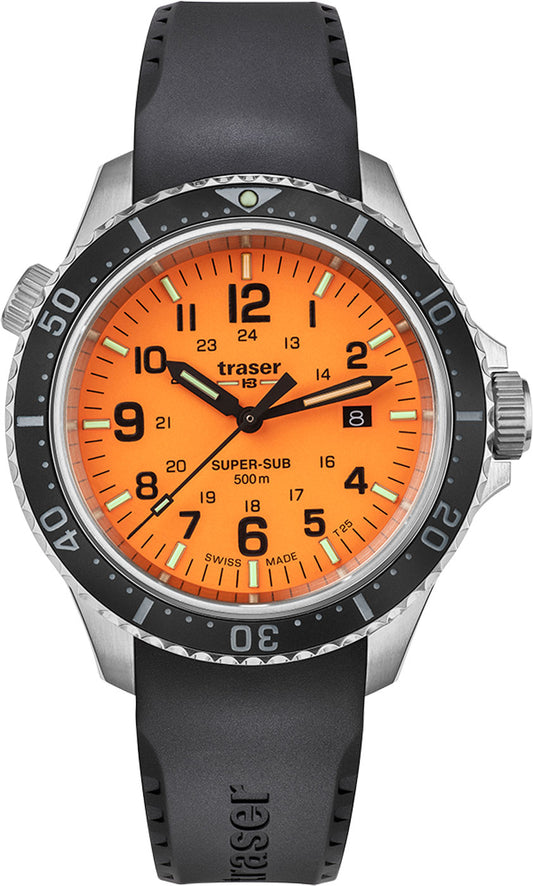 Traser P67 Diver 109380 Men's Watch • trigalight® • 50 Bar Water Resistant
