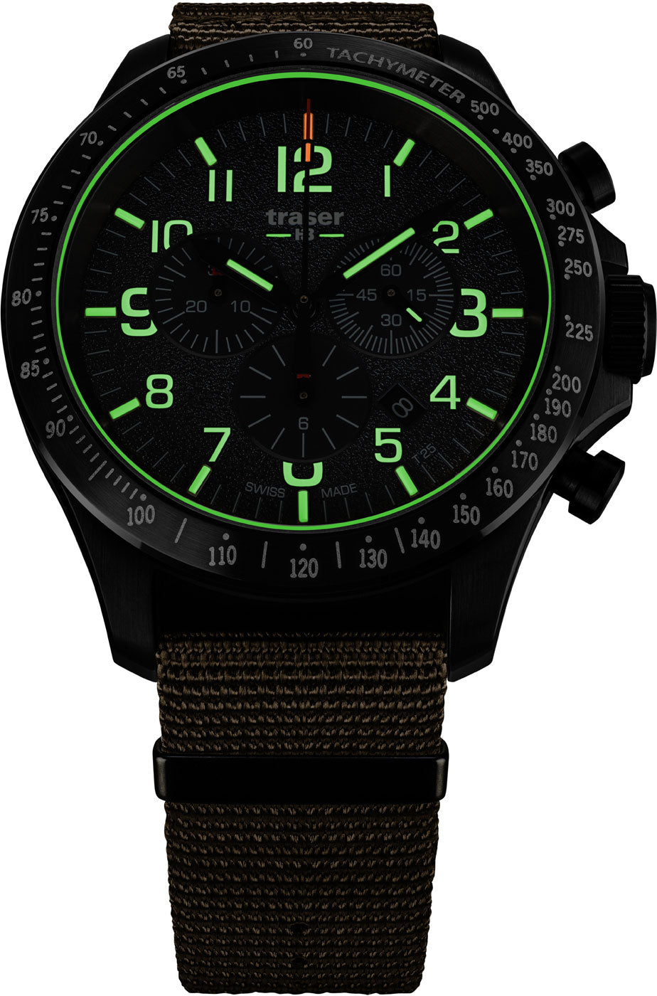 Traser P67 Officer Pro Chronograph 109459 Men's Watch • Swiss Made Quartz Chronograph • trigalight Technology