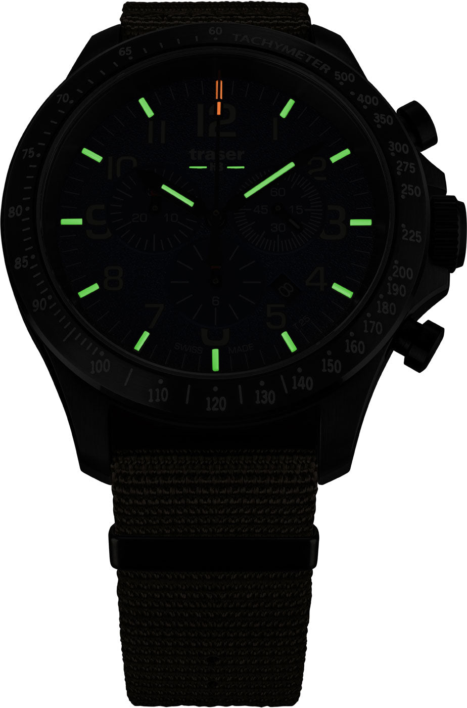 Traser P67 Officer Pro Chronograph 109459 Men's Watch • Swiss Made Quartz Chronograph • trigalight Technology