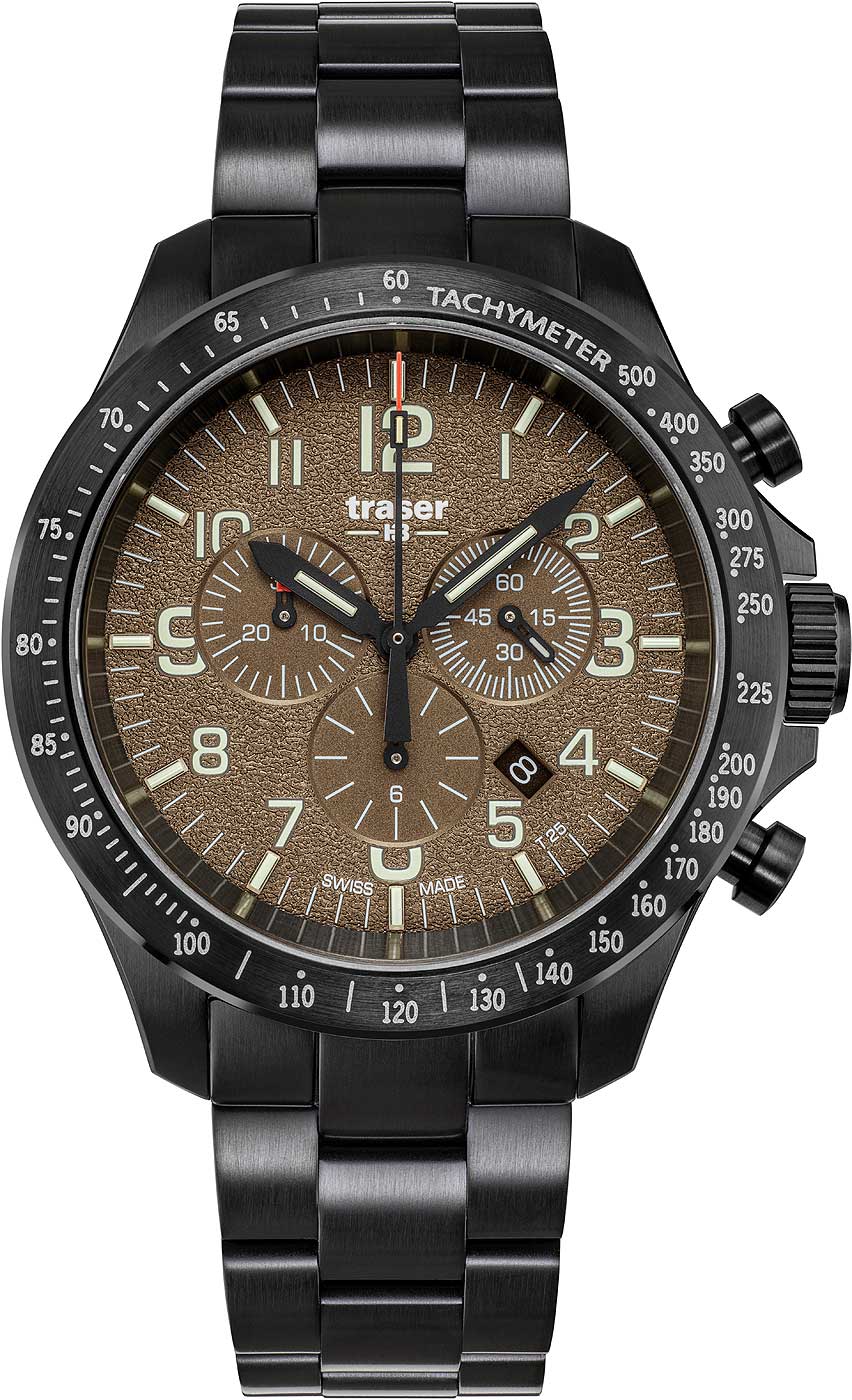 Traser P67 Officer Pro Chronograph 109460 Men's Watch • Swiss Made Quartz Chronograph • Sapphire Crystal