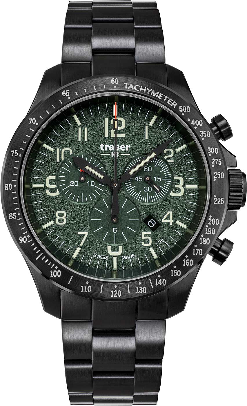 Traser P67 Officer Pro Chronograph 109464 Men's Watch • trigalight • Sapphire Crystal
