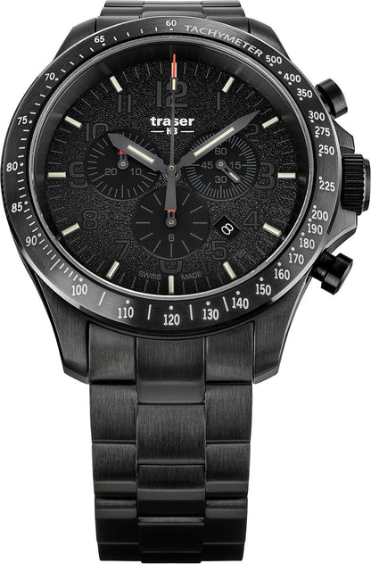 Traser P67 Officer Pro Chronograph 109466 Men's Watch • Swiss Quartz Chronograph • trigalight Technology