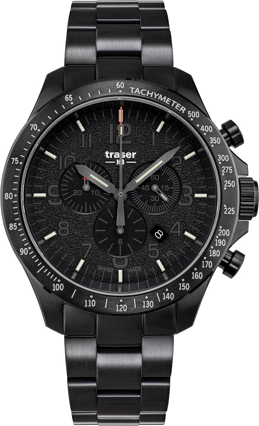 Traser P67 Officer Pro Chronograph 109466 Men's Watch • Swiss Quartz Chronograph • trigalight Technology