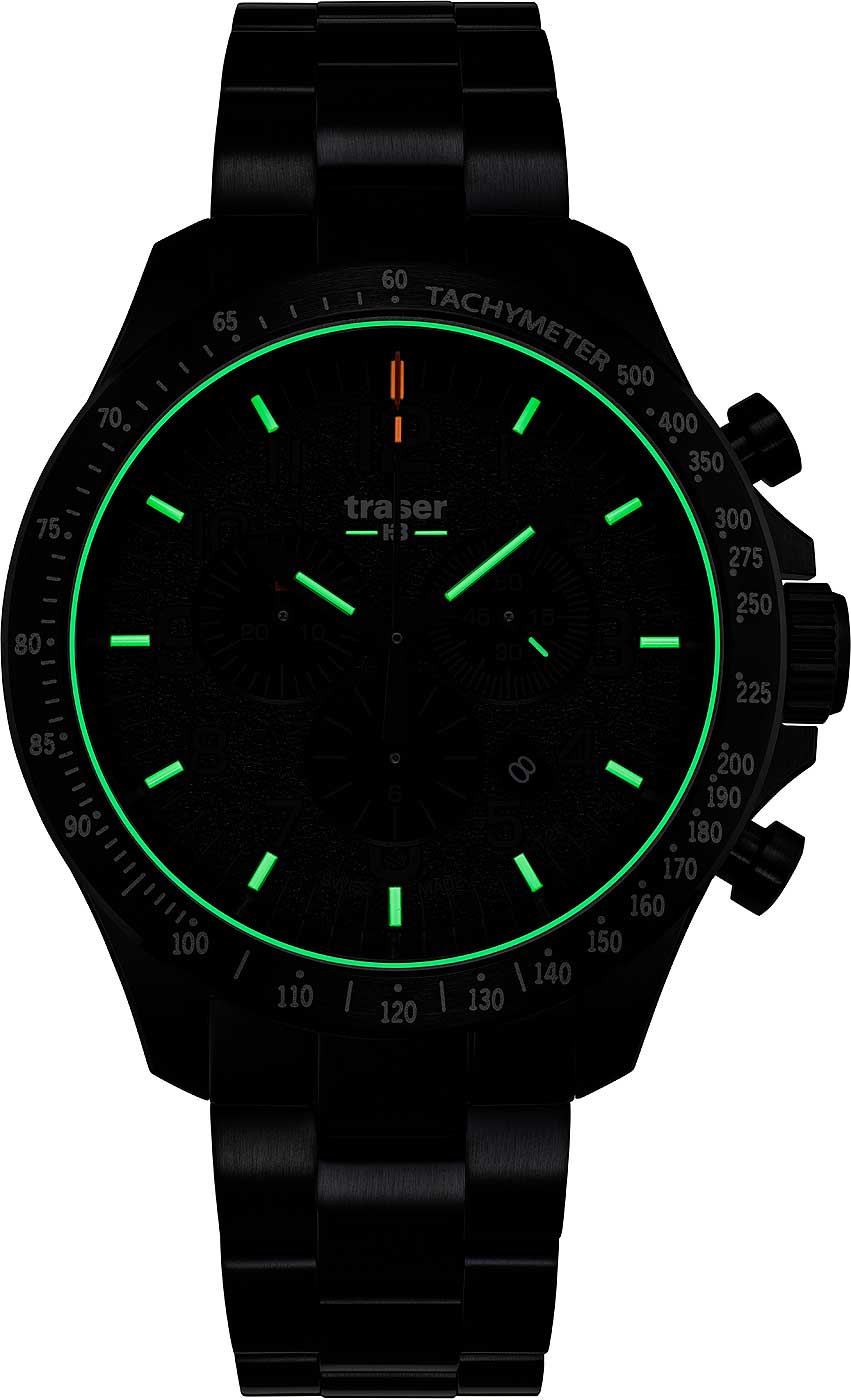 Traser P67 Officer Pro Chronograph 109466 Men's Watch • Swiss Quartz Chronograph • trigalight Technology